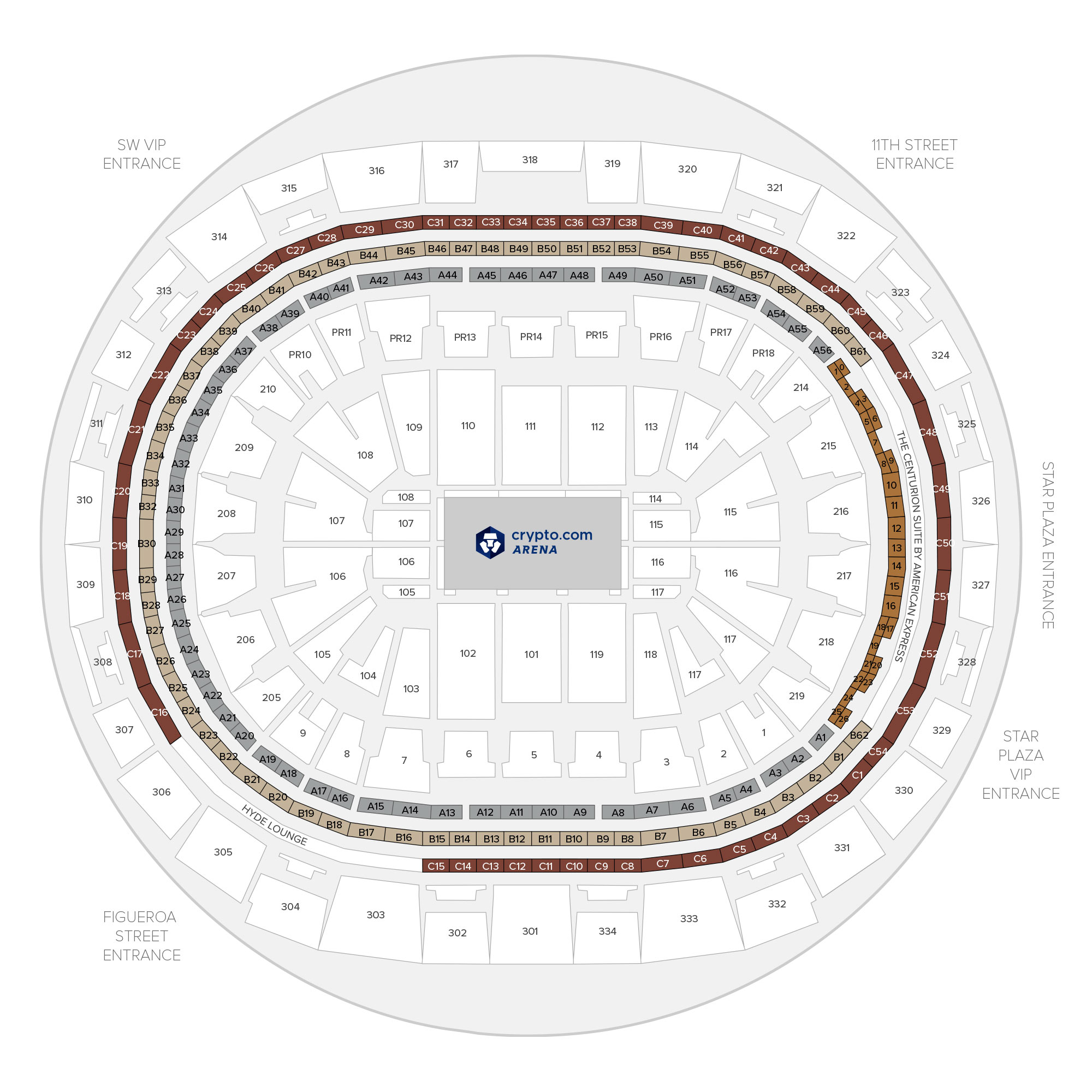 Crypto.com Arena Suite Map and Seating Chart